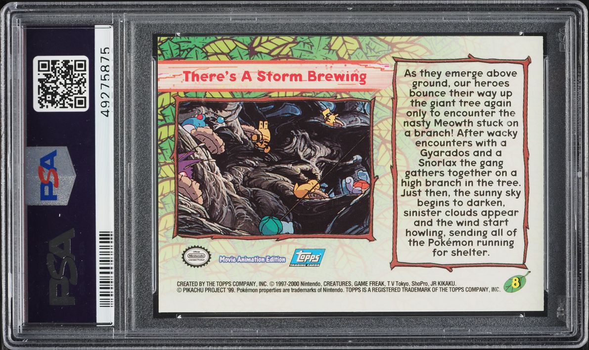 2000 Topps Pokemon The Movie Holo There's Storm Brewing #8 PSA 10 GEM MINT