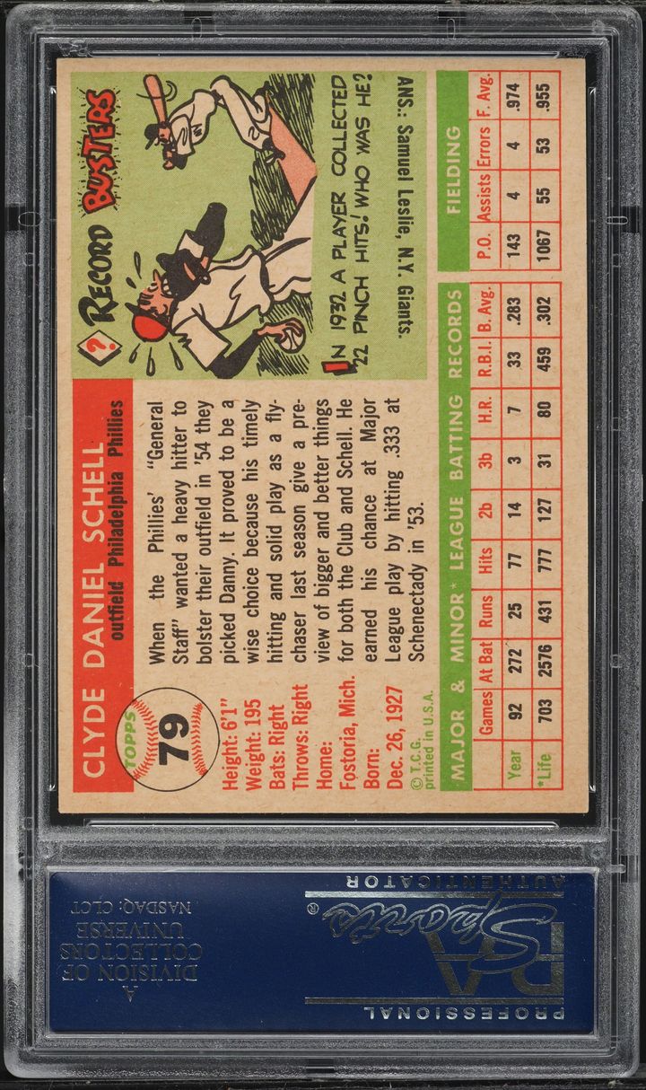 1955 Topps Danny Schell #79 PSA 5 EX