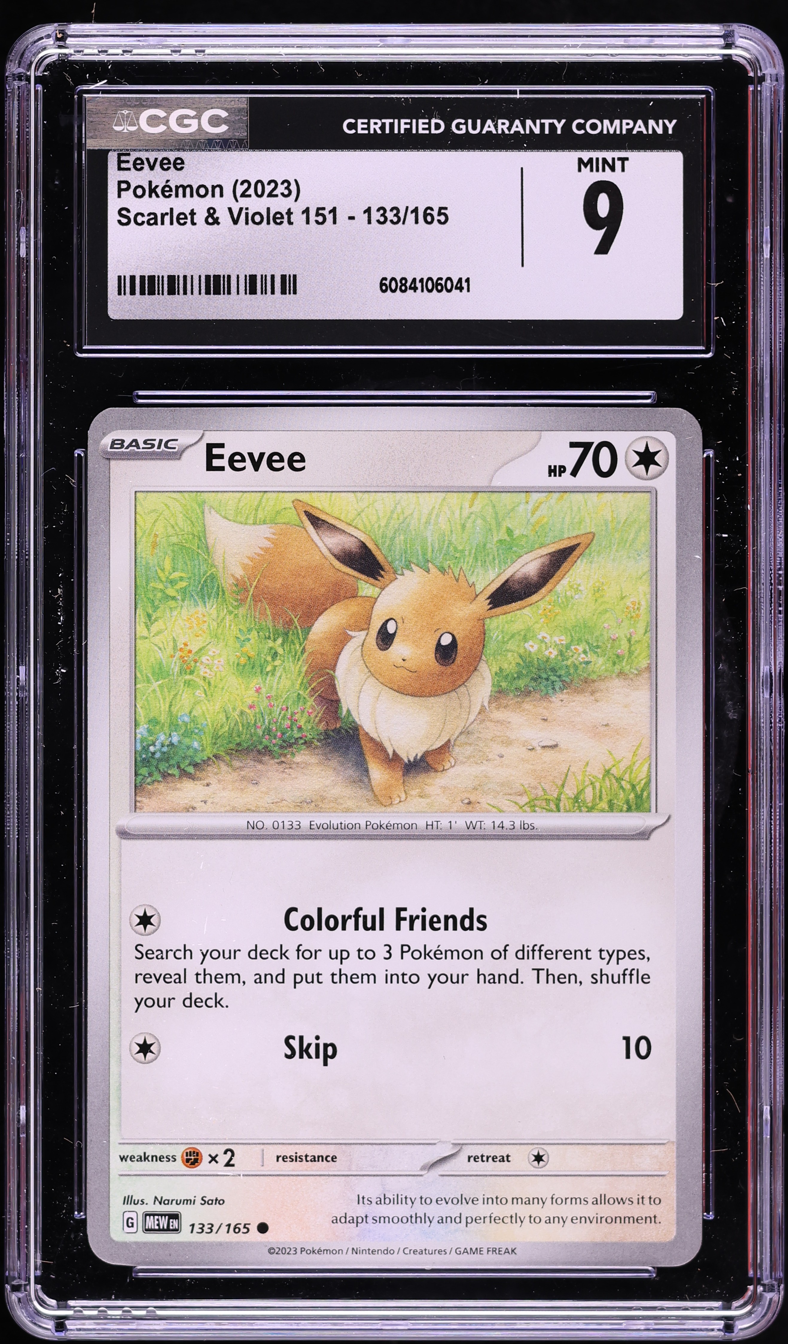 2023 Pokemon Scarlet & Violet 151 Eevee #133 CGC 9 MINT