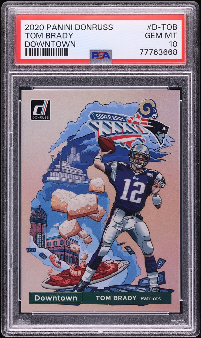 2020 Donruss Downtown Tom Brady #D-TOB PSA 10 GEM MINT