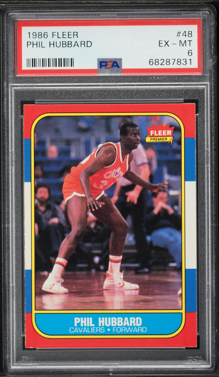 1986 Fleer Basketball Phil Hubbard #48 PSA 6 EXMT
