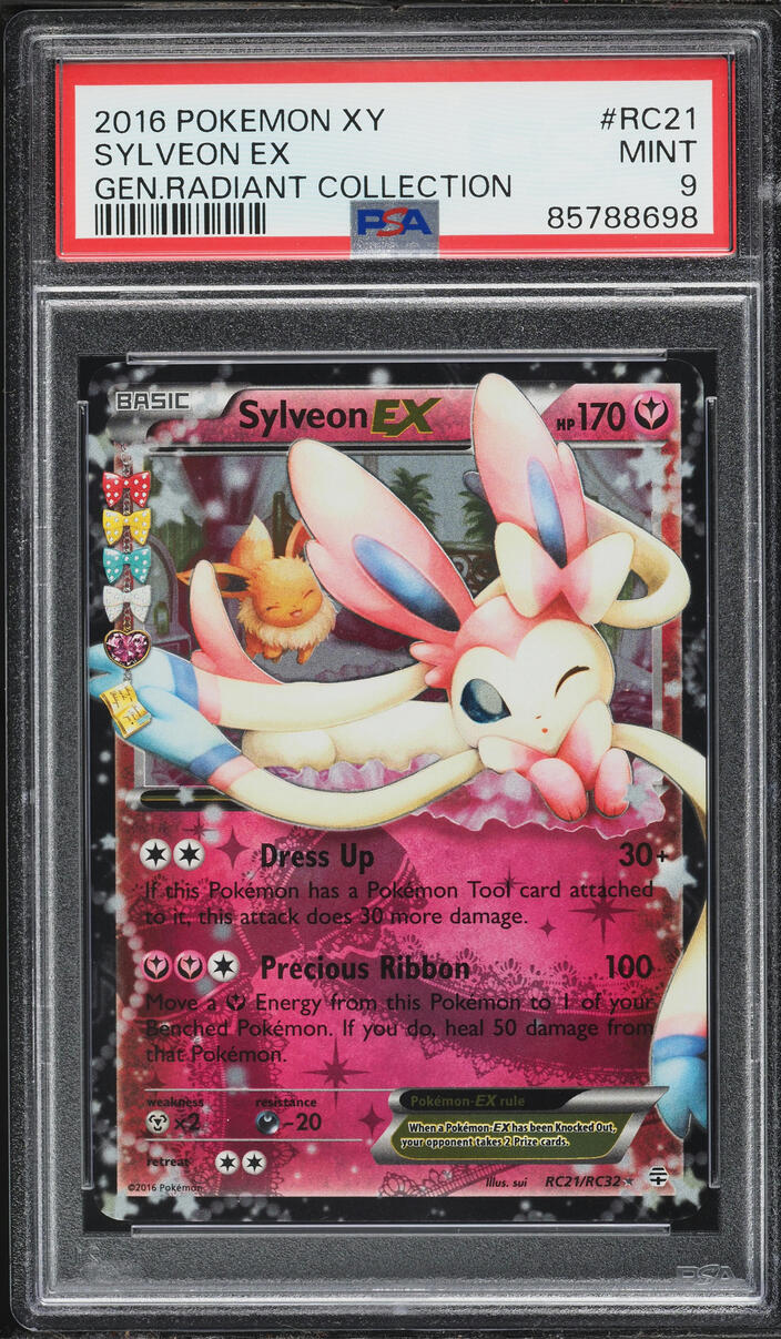 2016 Pokemon XY Generations Radiant Collection Holo Sylveon EX #RC21 PSA 9 MINT