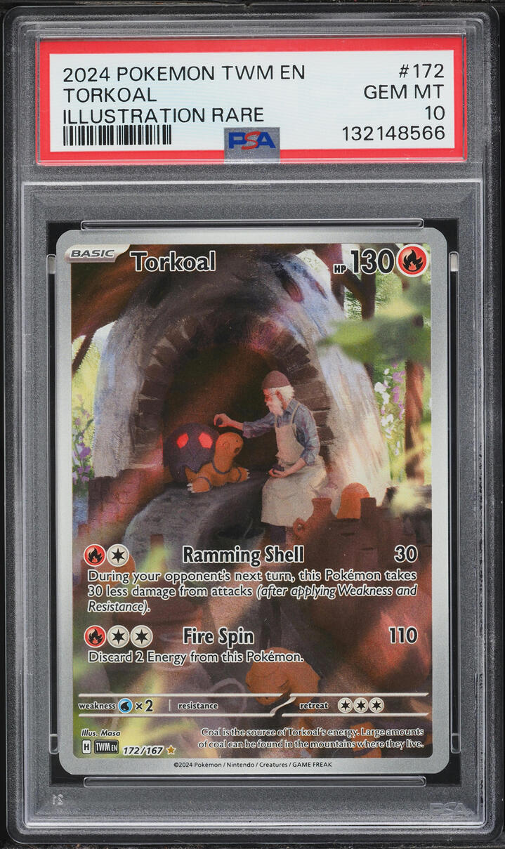 2024 Pokemon Scarlet & Violet Twilight Masquerade IR Torkoal #172 PSA 10 GEM MINT