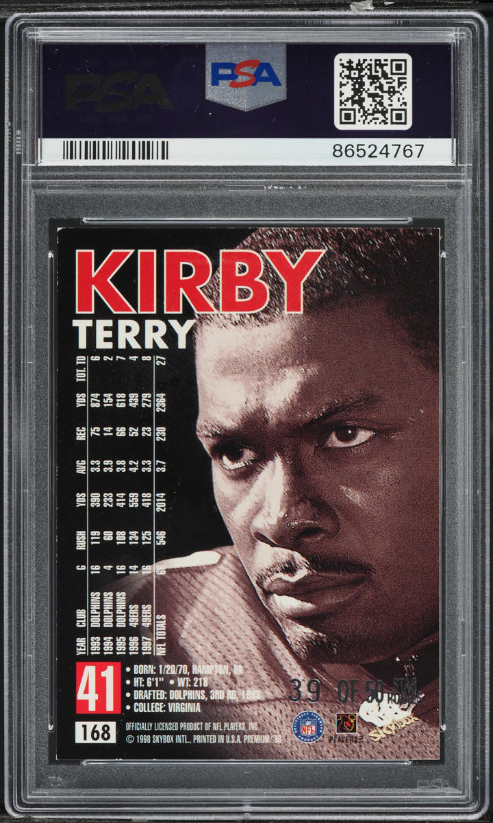 1998 Skybox Premium Star Rubies Terry Kirby /50 #168 PSA 7 NRMT
