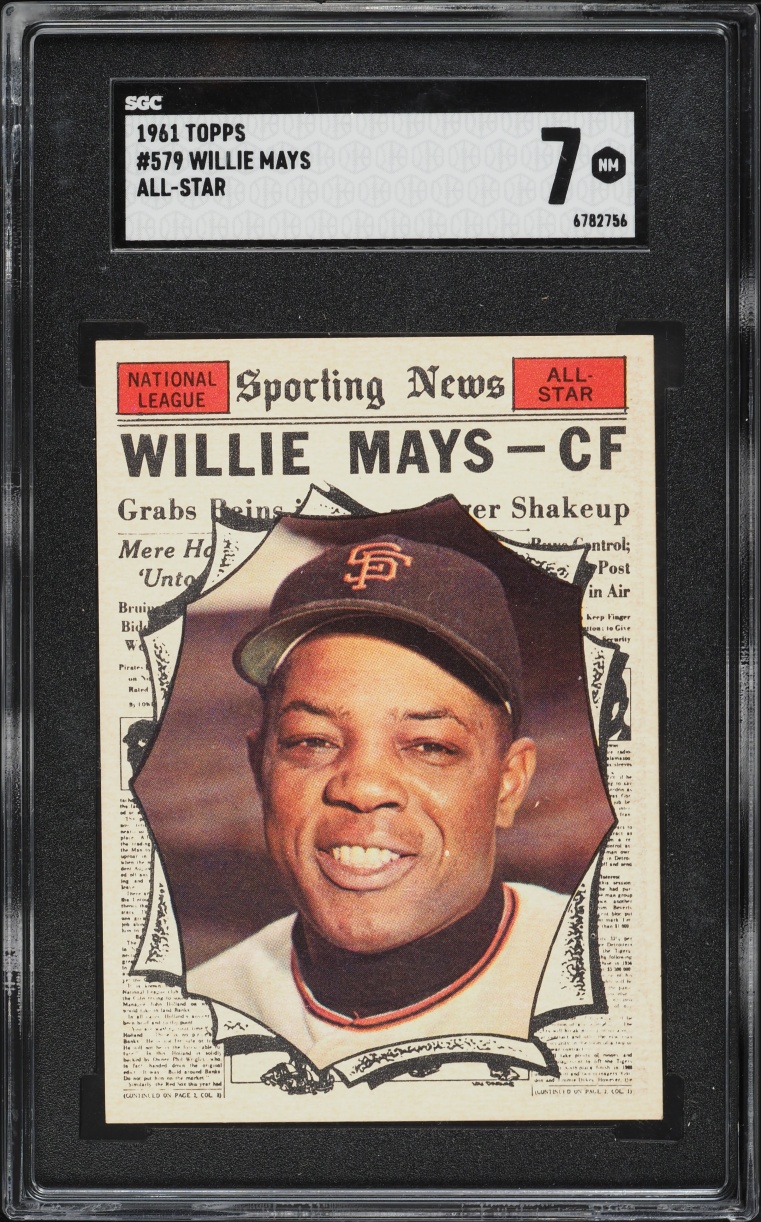 1961 Topps Willie Mays ALL-STAR #579 SGC 7 NRMT