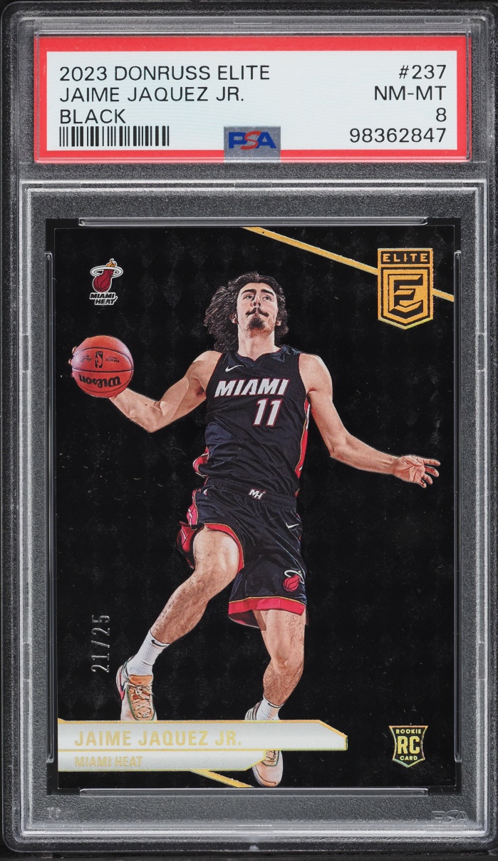 2023 Donruss Elite Black Jaime Jaquez Jr. ROOKIE /25 #237 PSA 8 NM-MT