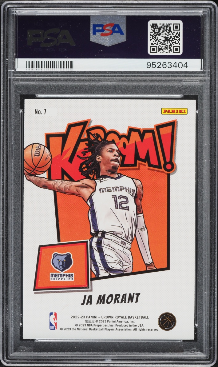 2022 Crown Royale Kaboom! Ja Morant #7 PSA 9 MINT