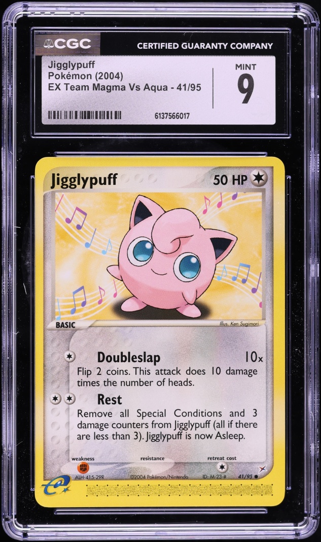 2004 Pokemon EX Team Magma VS Aqua Jigglypuff #41 CGC 9 MINT