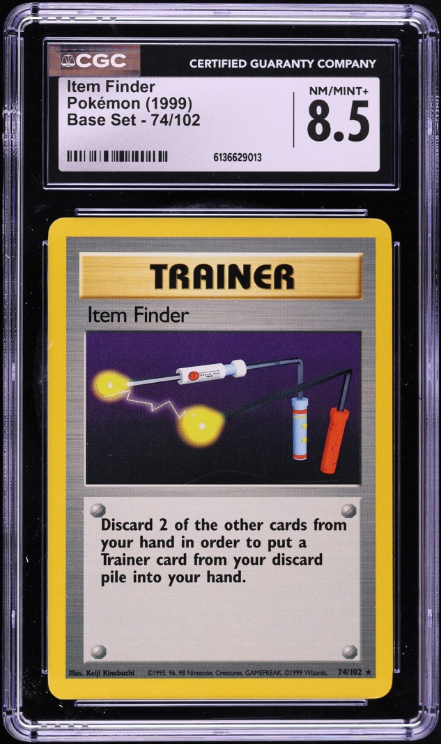 1999 Pokemon Base Set Item Finder #74 CGC 8.5 NM-MT+