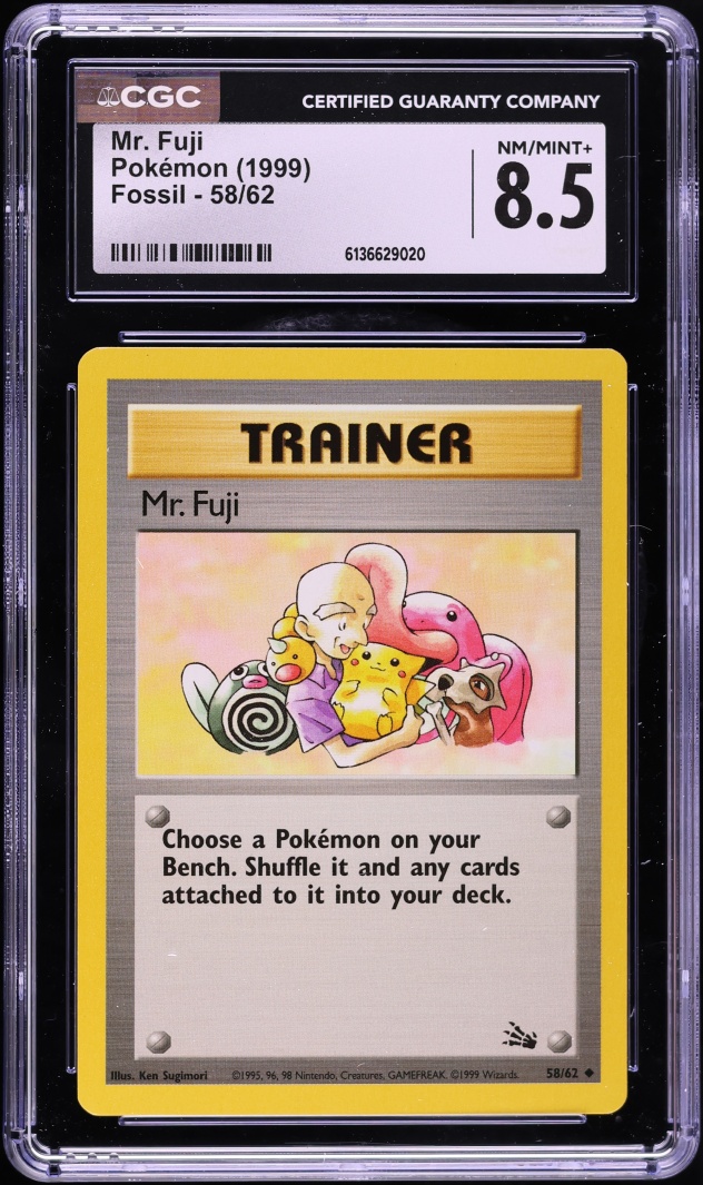 1999 Pokemon Fossil Mr. Fuji #58 CGC 8.5 NM-MT+