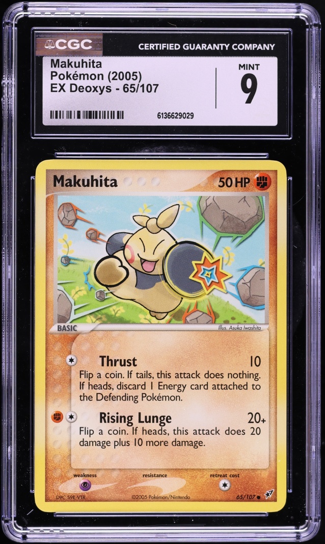 2005 Pokemon EX Deoxys Makuhita #65 CGC 9 MINT