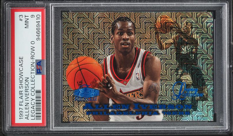 1996 Flair Showcase Legacy Collection Row 1 Allen Iverson RC
