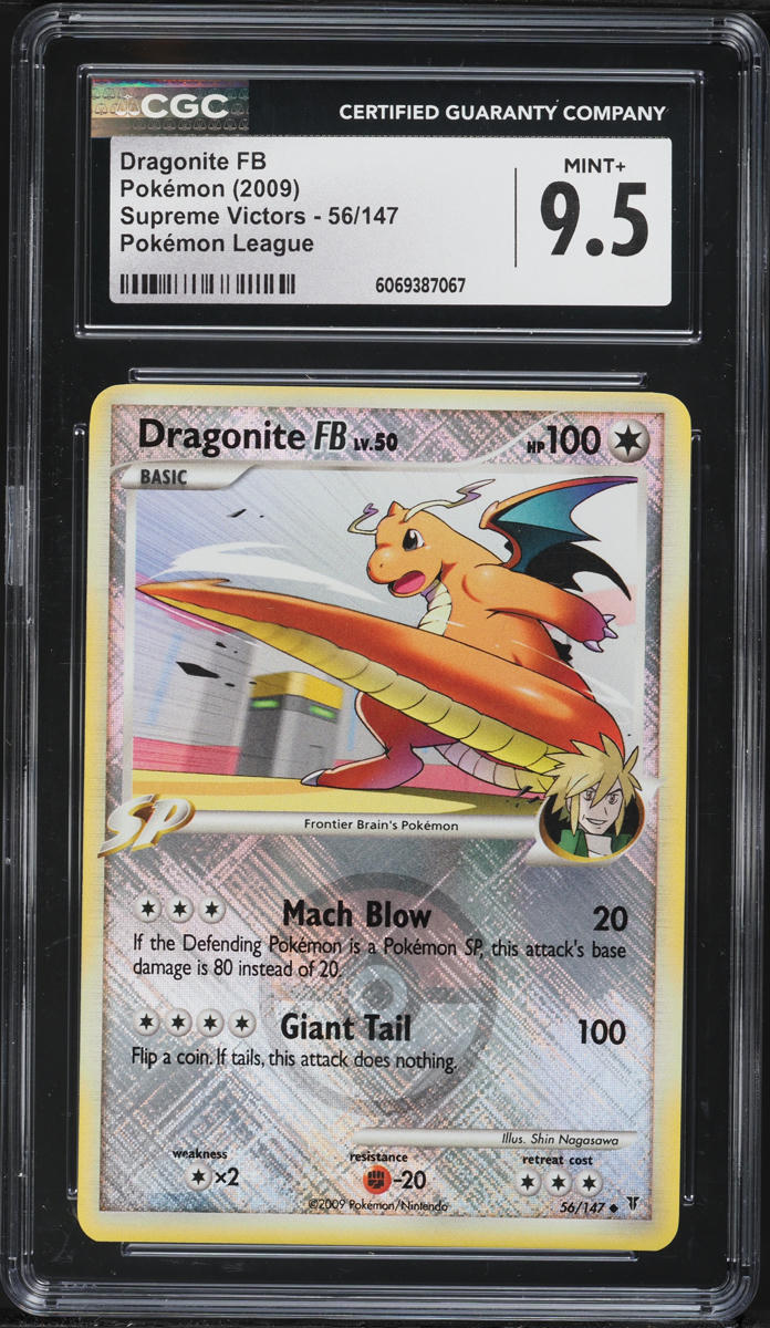2009 Pokemon Platinum Supreme Victors League Dragonite FB #56 CGC 9.5 MINT+