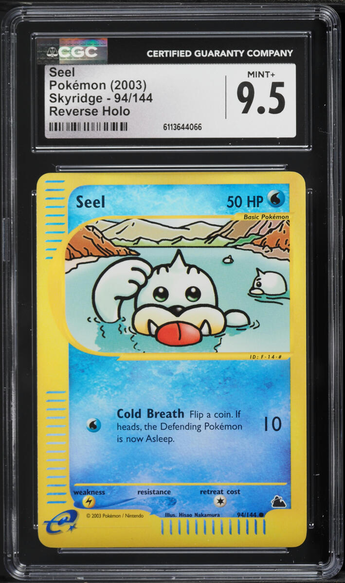 2003 Pokemon Skyridge Reverse Holo Seel #94 CGC 9.5 MINT+