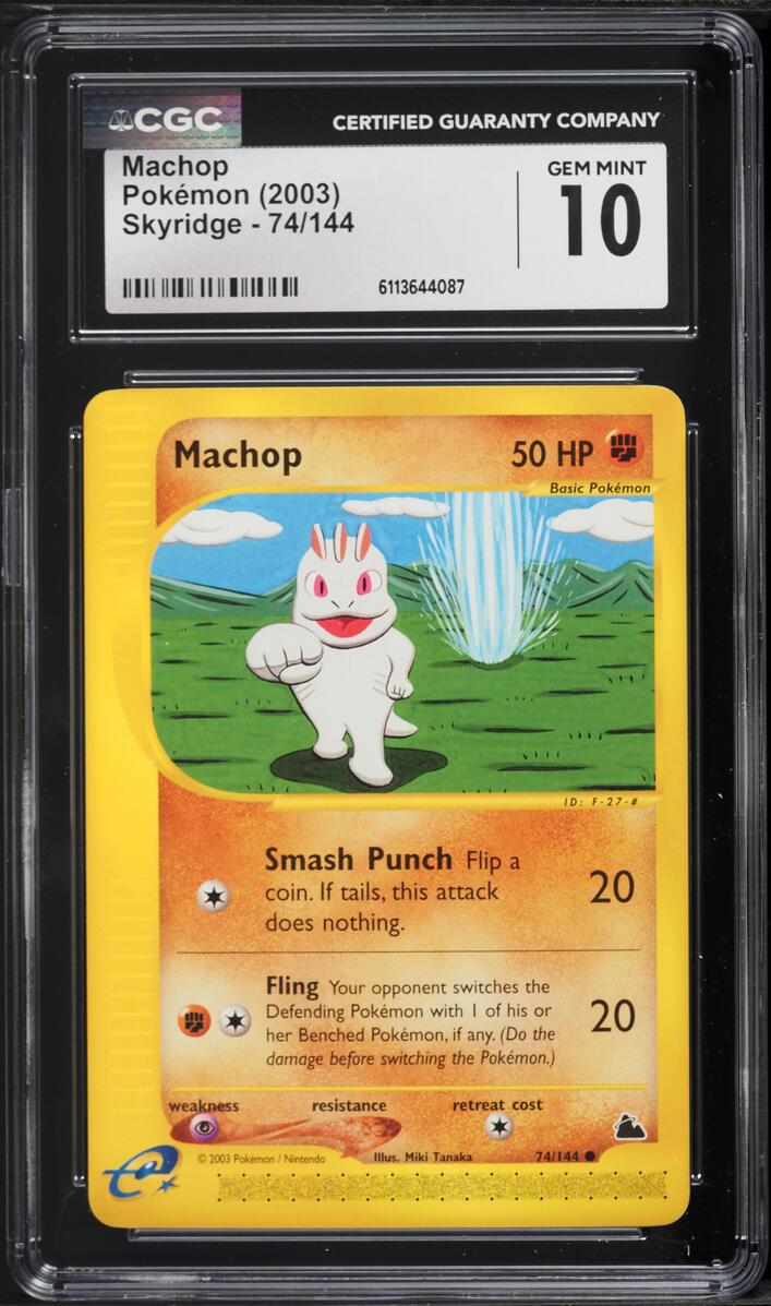 2003 Pokemon Skyridge Machop #74 CGC 10 GEM MINT