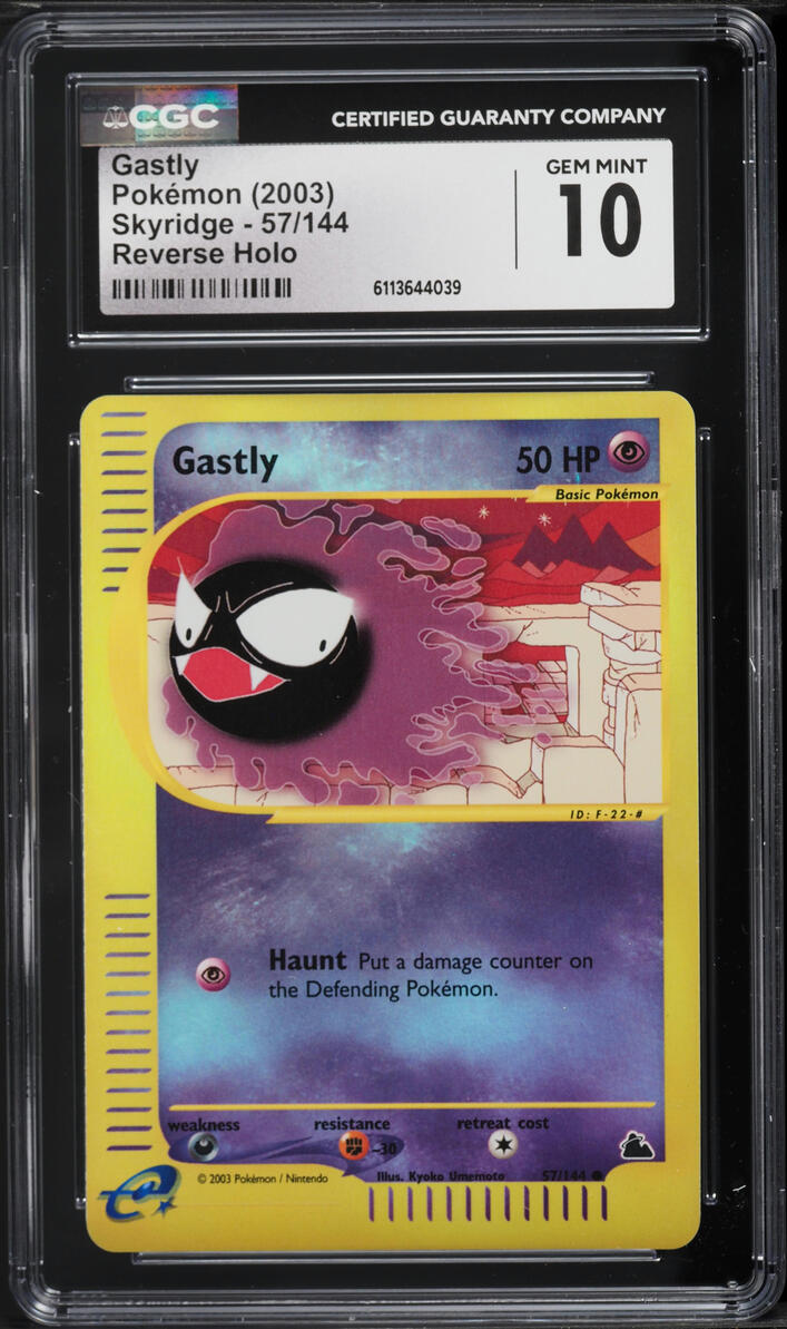 2003 Pokemon Skyridge Reverse Holo Gastly #57 CGC 10 GEM MINT