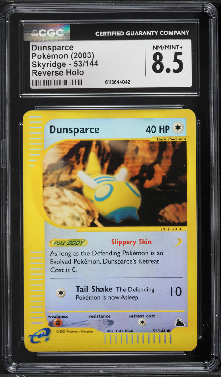 2003 Pokemon Skyridge Reverse Holo Dunsparce #53 CGC 8.5 NM-MT+
