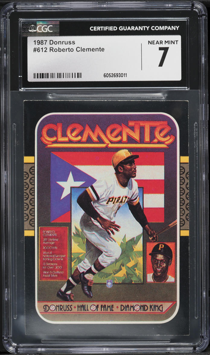 1987 Donruss Roberto Clemente #612 CGC 7 NRMT