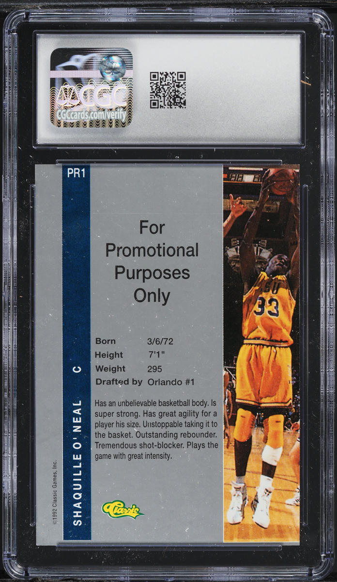 1992 Classic Four Sport Shaquille O'Neal CGC 8 NM-MT