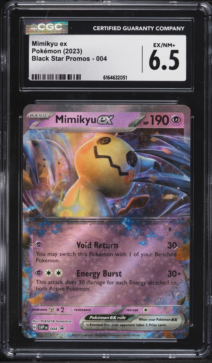 2023 Pokemon Scarlet & Violet Black Star Promo Holo Mimikyu ex #4 CGC 6.5 EXMT+