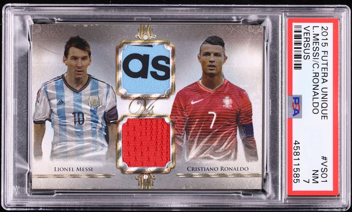 2015 Futera Unique Versus Lionel Messi & Cristiano Ronaldo PATCH