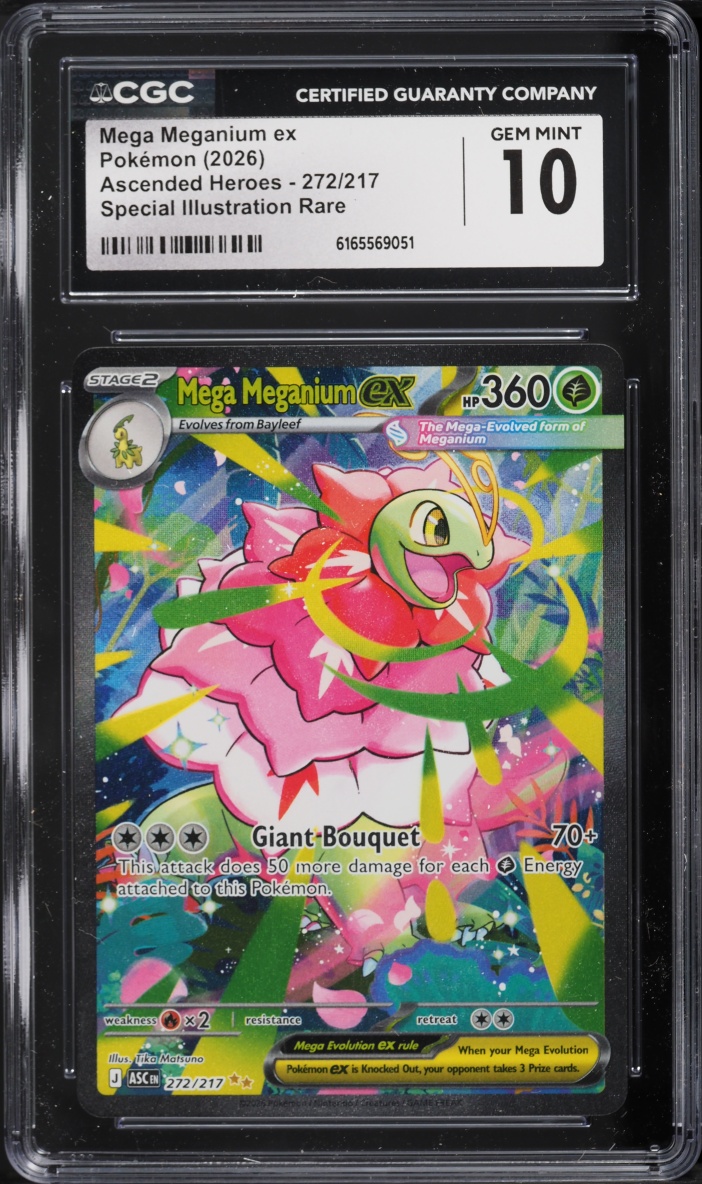 2026 Pokemon Mega Evolution Ascended Heroes SIR Mega Meganium Ex #272 CGC 10 GEM MINT