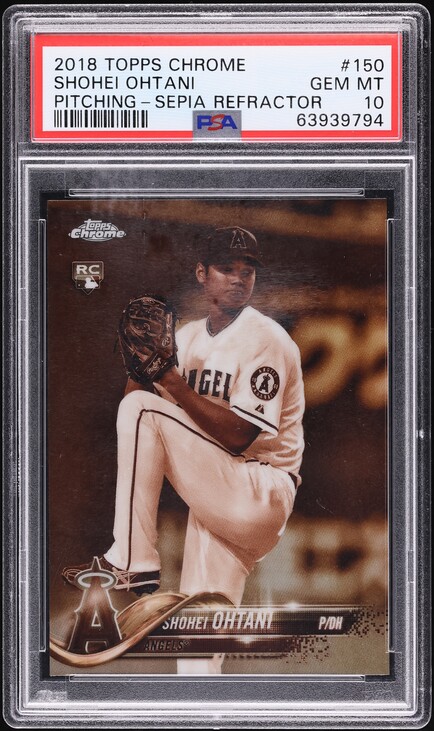 2018 Topps Chrome Orange Refractor Shohei Ohtani RC AUTO /25 BGS