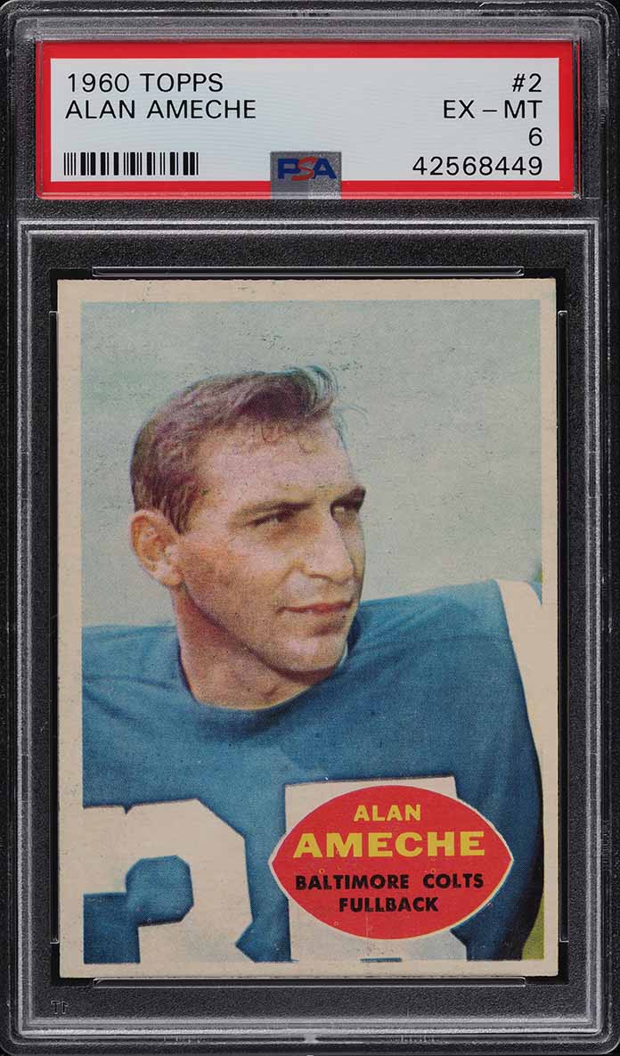 1960 Topps Football Alan Ameche #2 PSA 6 EXMT