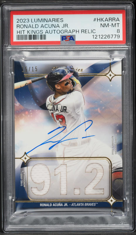 2023 Topps Luminaries Hit Kings Ronald Acuna Jr. PATCH AUTO /15