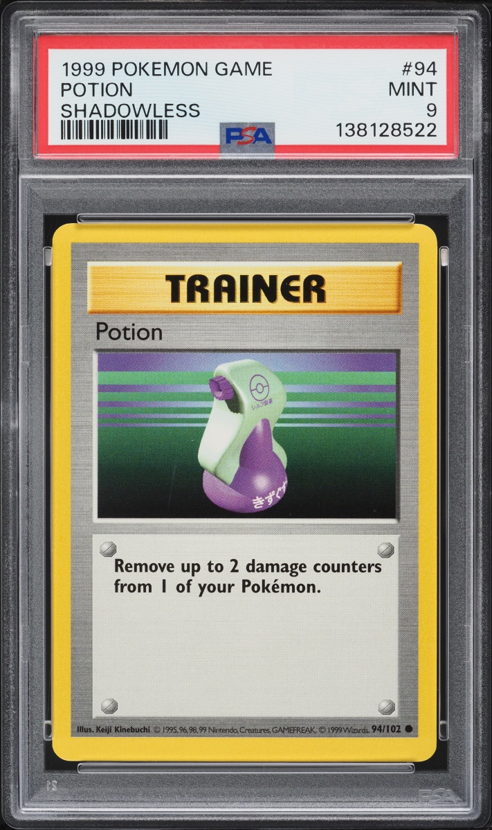 1999 Pokemon Base Set Shadowless Potion #94 PSA 9 MINT