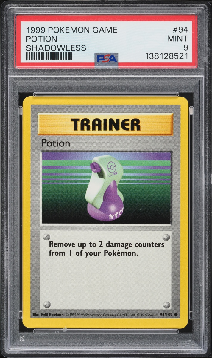 1999 Pokemon Base Set Shadowless Potion #94 PSA 9 MINT