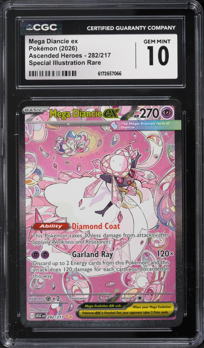 2026 Pokemon Mega Evolution Ascended Heroes SIR Mega Diancie Ex #282 CGC 10 GEM MINT