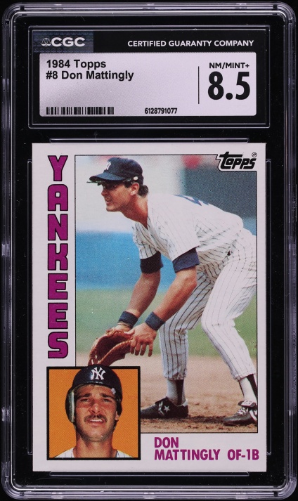 1984 Topps Don Mattingly ROOKIE #8 CGC 8.5 NM-MT+