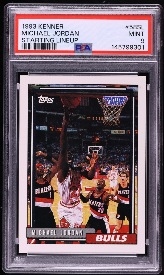 1993 Topps Kenner Starting Lineup Michael Jordan #58SL PSA 9 MINT