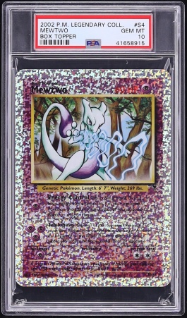 2002 Pokemon Legendary Collection Box Topper Mewtwo #S4 PSA 10 GEM MINT