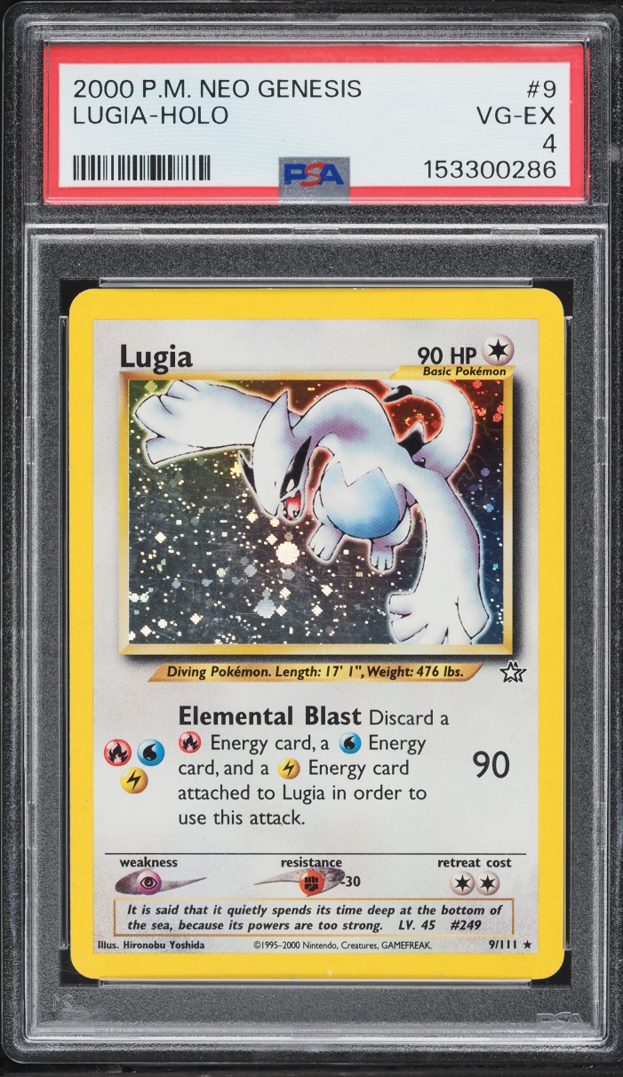 2000 Pokemon Neo Genesis Holo Lugia #9 PSA 4 VGEX