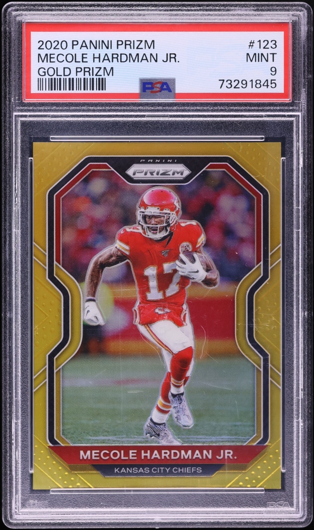 2020 Panini Prizm Gold Mecole Hardman Jr. 10/10 #123 PSA 9 MINT - Photo 1