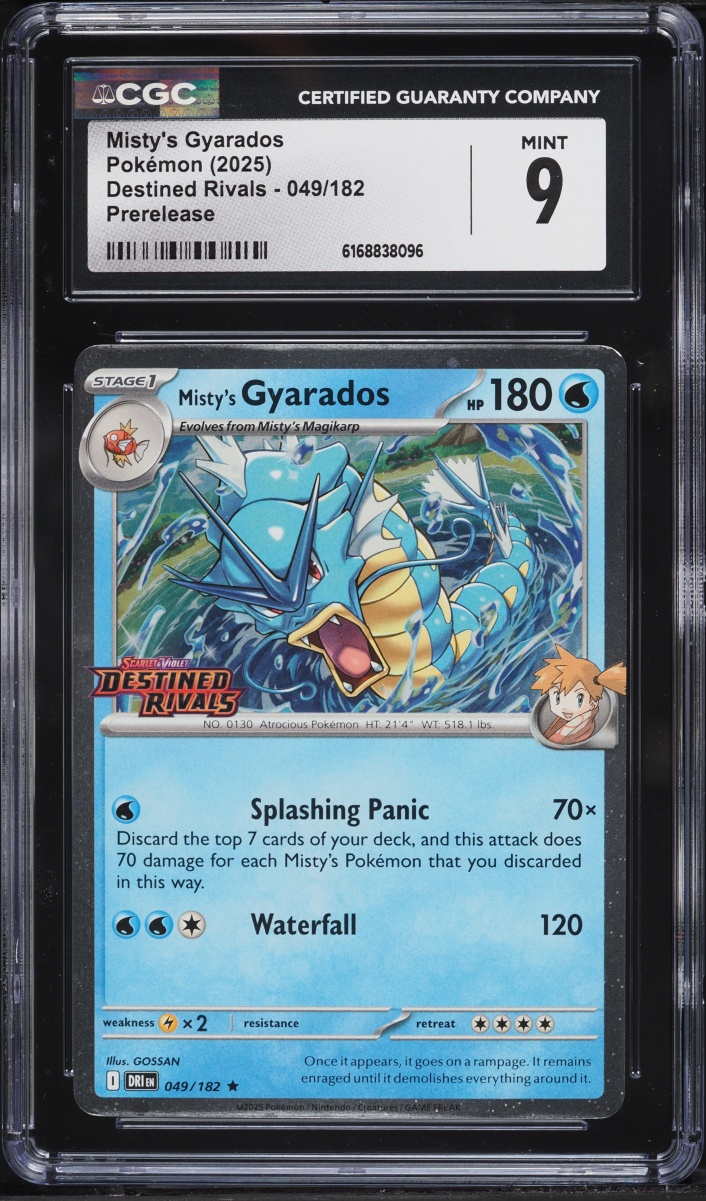 2025 Pokemon Scarlet & Violet Destined Rivals Prerelease Misty's Gyarados #49 CGC 9 MINT