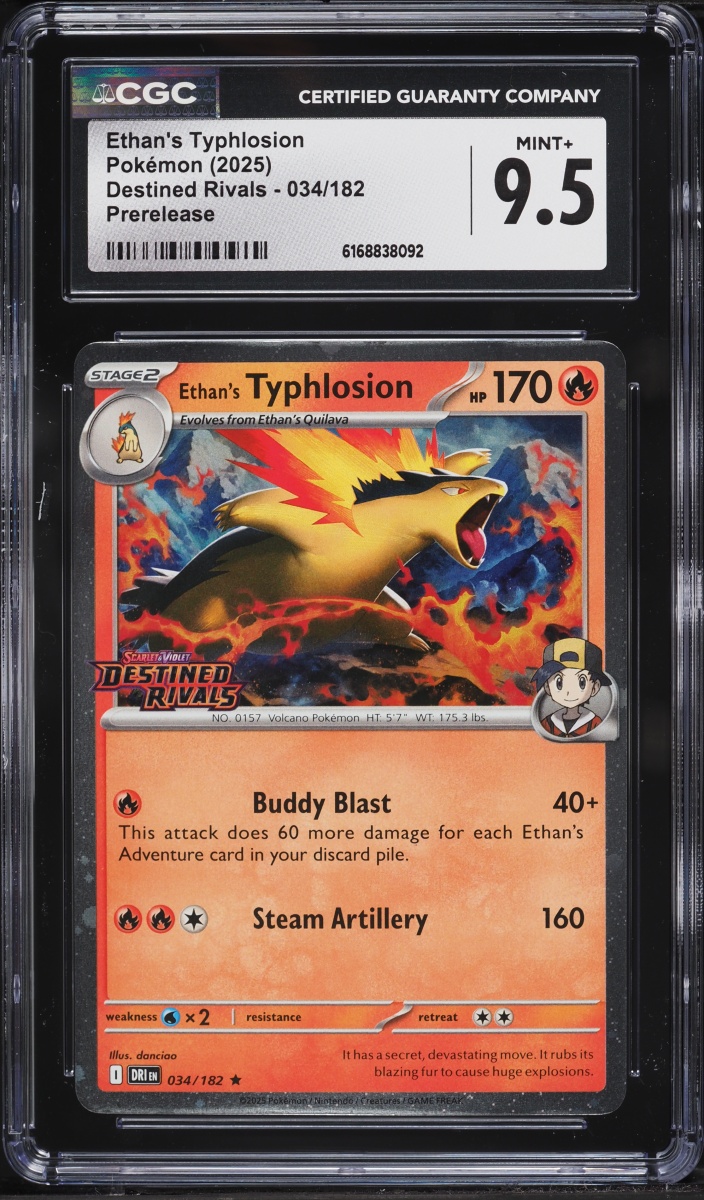 2025 Pokemon Scarlet & Violet Destined Rivals Prerelease Ethan's Typhlosion #34 CGC 9.5 MINT+