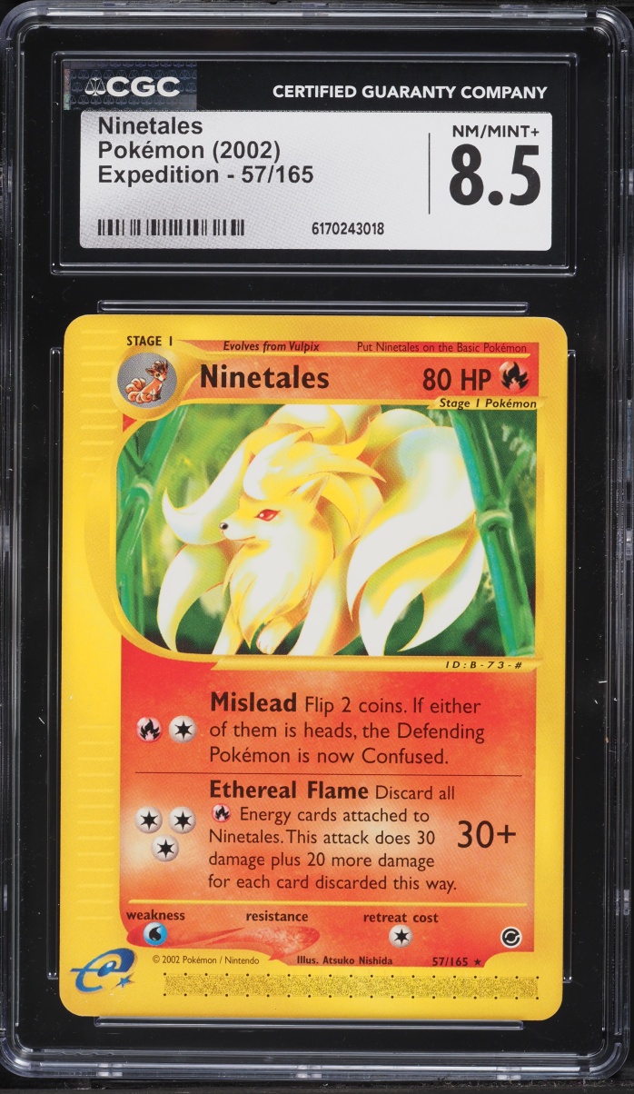 2002 Pokemon Expedition Ninetales #57 CGC 8.5 NM-MT+