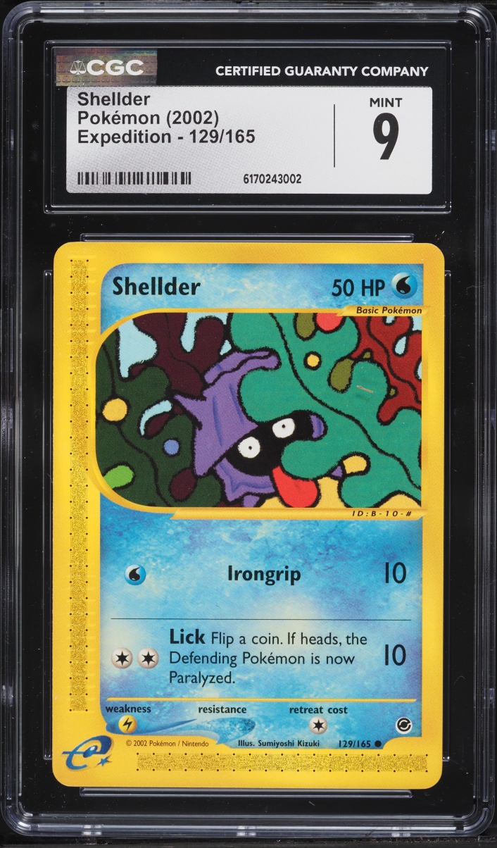 2002 Pokemon Expedition Shellder #129 CGC 9 MINT