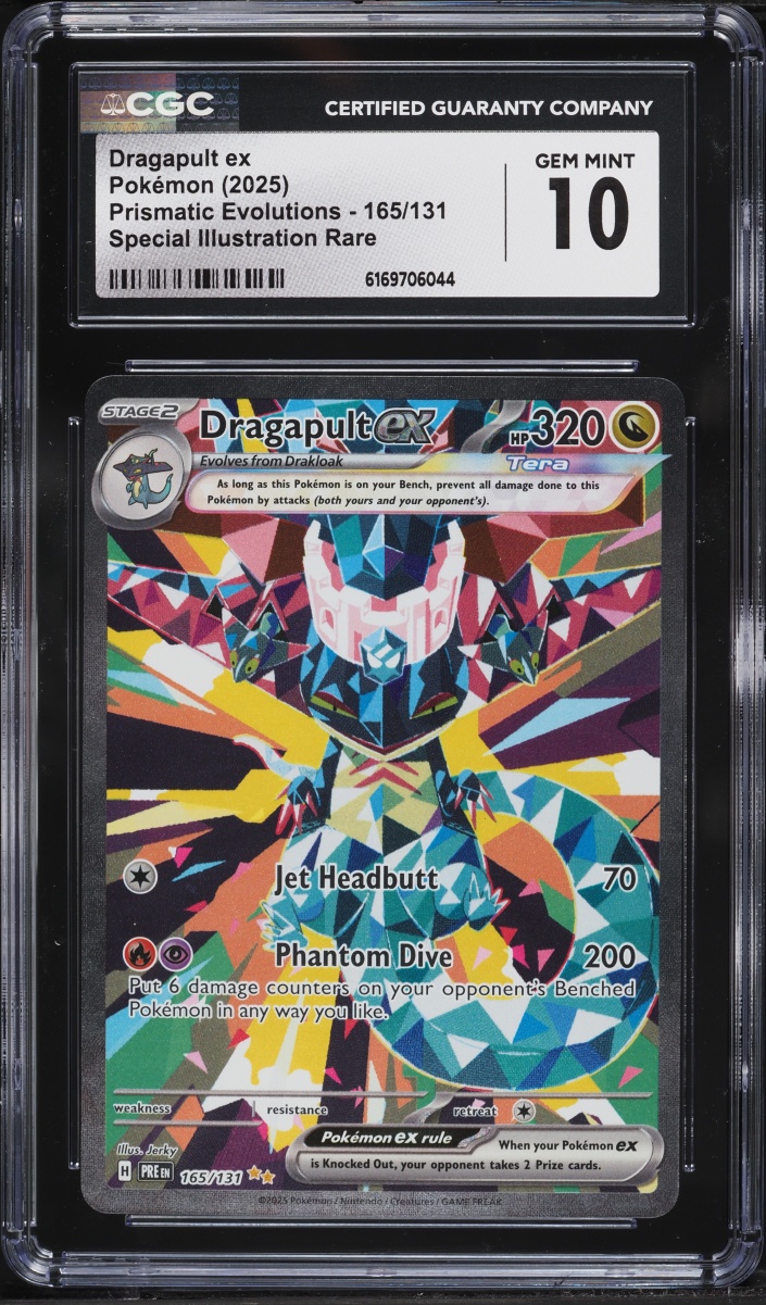 2025 Pokemon Scarlet & Violet Prismatic Evolutions SIR Dragapult ex #165 CGC 10 GEM MINT