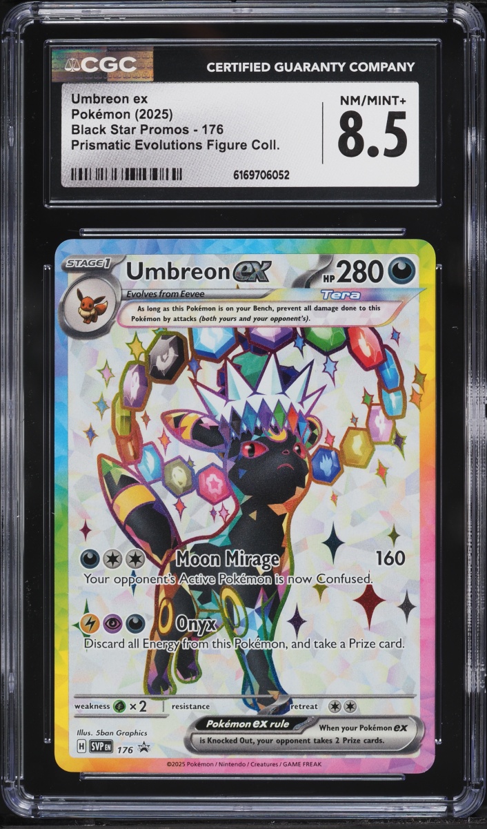 2025 Pokemon SV Promo Prismatic Evolutions Premium Figure Full Art Umbreon ex #176 CGC 8.5