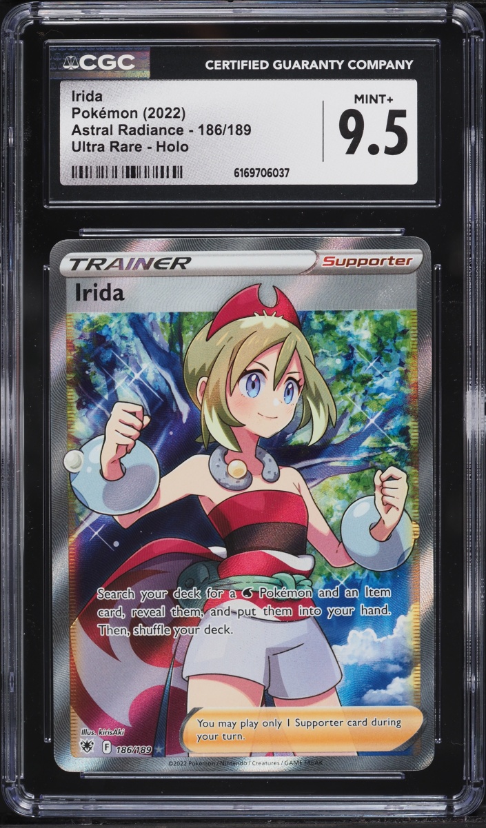 2022 Pokemon Sword & Shield Astral Radiance Full Art Irida #186 CGC 9.5 MINT+