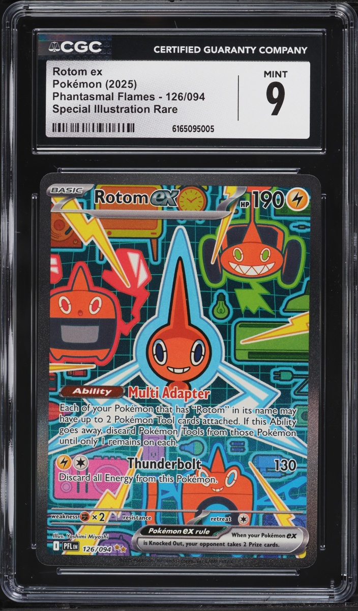 2025 Pokemon Mega Evolution Phantasmal Flames SIR Rotom ex #126 CGC 9 MINT