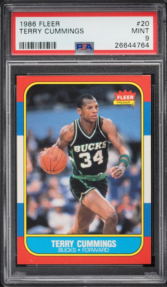 1986 Fleer Basketball Terry Cummings #20 PSA 9 MINT