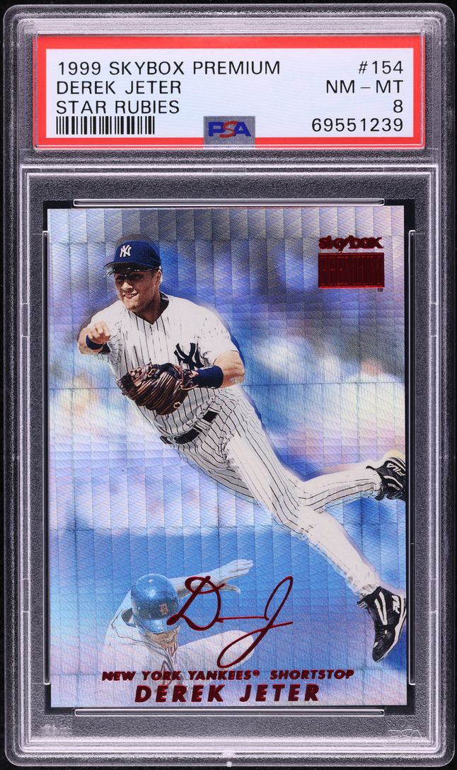 1999 Skybox Premium Star Rubies Derek Jeter /50 #154 PSA 8 NM-MT