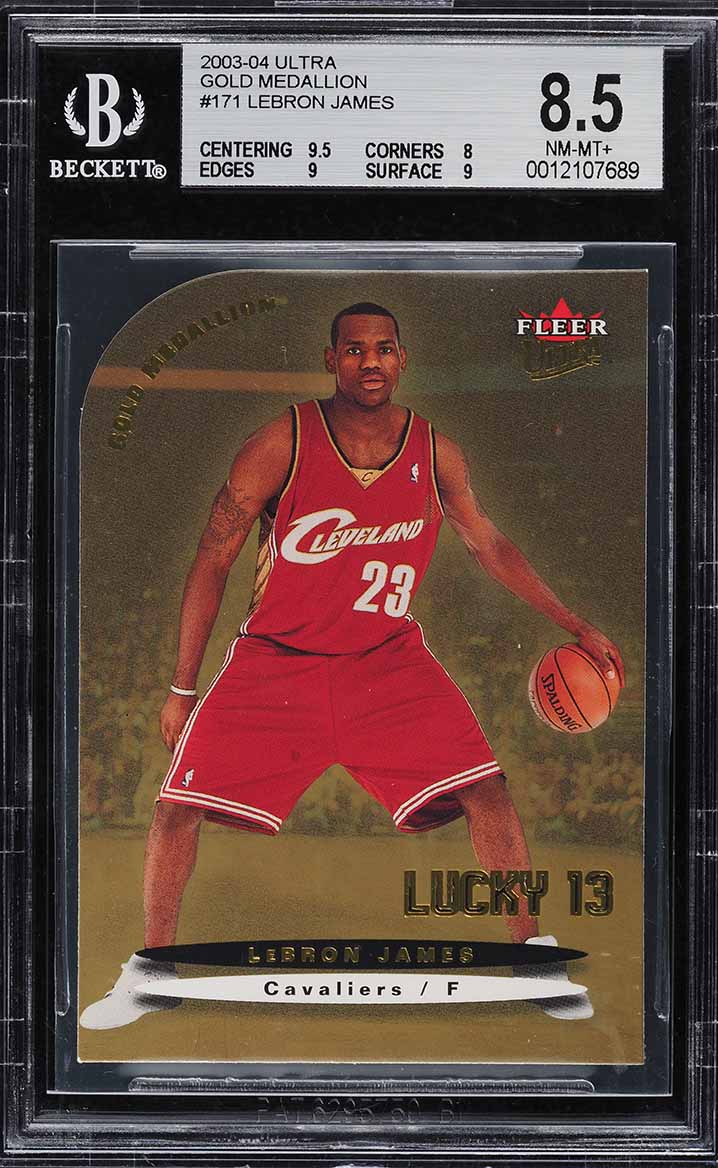 2003 Ultra Gold Medallion Die-Cut LeBron James ROOKIE RC #171 BGS 8.5