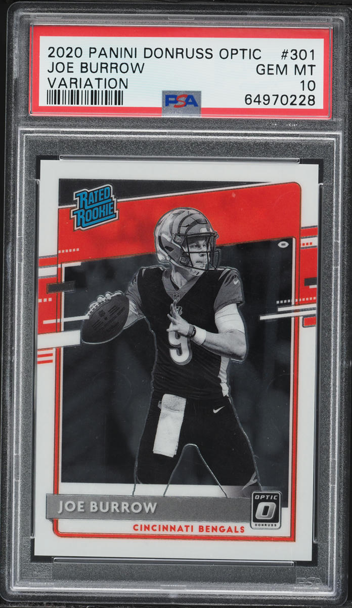 2020 Donruss Optic Variation Joe Burrow ROOKIE #301 PSA 10 GEM MINT