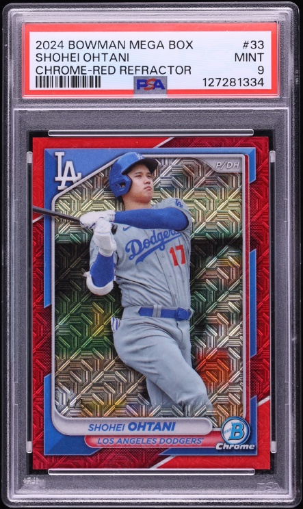 2024 Bowman Chrome Mega Box Red Refractor Shohei Ohtani /5 #33 PSA 9 MINT